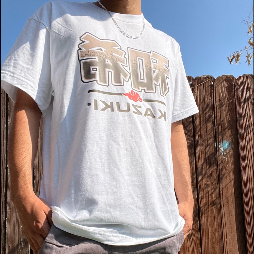 Kazuki Kanji Tee; S-XL, 100% ring-spun cotton, available in black & white